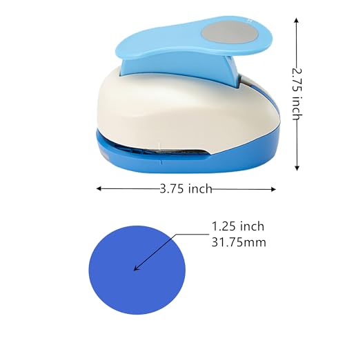 1.25 Inch Circle Punch 31.75mm Circular Cutter Tool Circle Hole Punch Handmade Paper Craft Lever Punches for Paper Crafts DIY Handmade Crafting Scrapbooking,Cardstock,Greeting Cards Arts Fun Projects - color: Circle-1.25