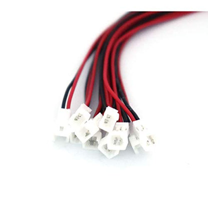FainWan 20 Pairs JST 1.25mm 2 Pin Micro Male Female Connector Plug 80mm Wires Cables