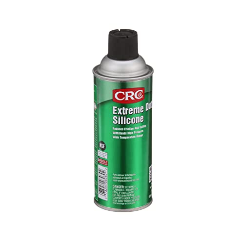 CRC Extreme Duty Silicone Lubricant 03030 – 10 Wt Oz., Premium Grade Silicone Aerosol for High Temperature Applications - style: 1 Pack