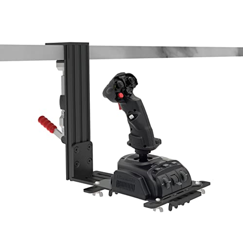 Hikig 2 Pack Desk Mount for Flight Sim Hand-Controller Compatible with Logitech X52 X56 Hotas, Thrustmaster HOTAS Warthog, T.16000M FCS, T.Flight, SimTask Farmstick, Sol-R1, Sol-R2, VKB, VPC, Winwing