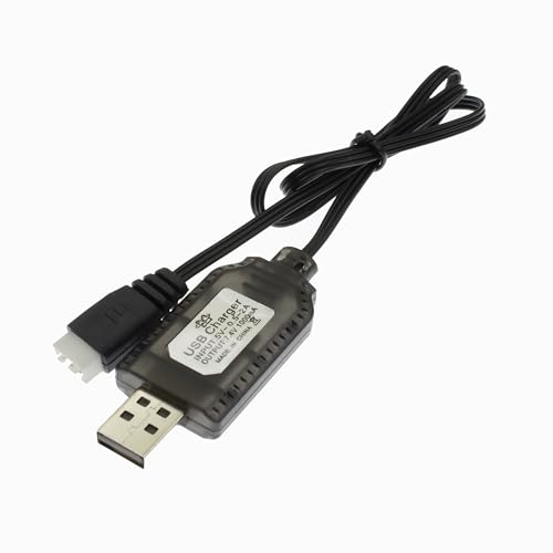 7.4V XH-3P 3-Pin USB Charger Cable for 2S LiPo Battery Packs, 1.8ft Cord