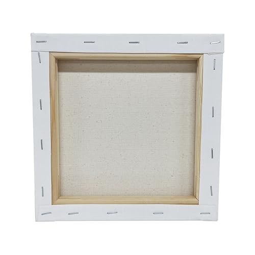 Artist's Loft 12 Count 8” x 8” Super Value Canvas Necessities - Acid Free Cotton Canvas for Paint, Acrylic, & Oils - 1 Pack
