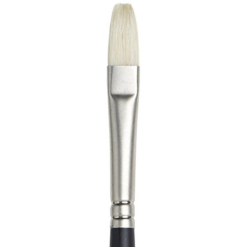 Winsor & Newton Artists' Oil Hog Paint Brush, Long Handle Size 5, Flat - size: #5, style: Flat