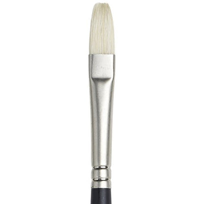 Winsor & Newton Artists' Oil Hog Paint Brush, Long Handle Size 5, Flat - size: #5, style: Flat