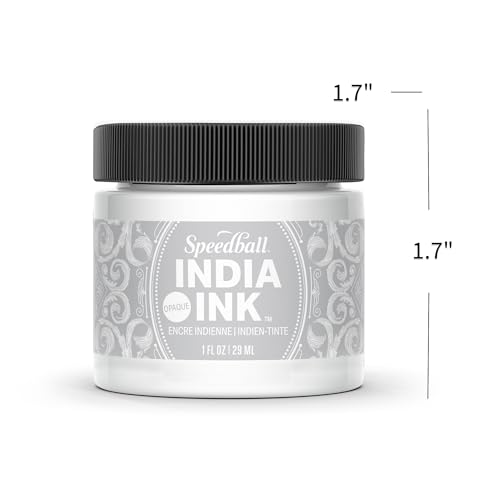 Speedball India Ink, Satin White, 1-Ounce - color: Satin White, size: 1 fl oz