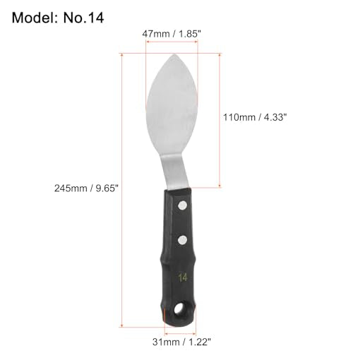HARFINGTON No.14 Painting Palette Knife Stainless Steel Pointy Spatula
