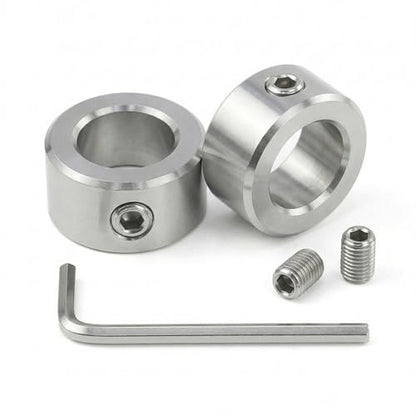 2PACK 304 Stainless Steel Shaft Collars 12mm Bore with Screws for 3D Printer - size: 12mm