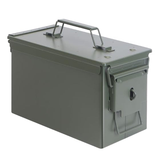 Ammo Can & Ammo Box, Fireproof & Waterproof Metal Storage Box - Perfect for Ammo, Lithium Batteries & RC Car Batteries (Without Lock, Green-12.1" 6.1" 7.5") - color: Green-12.1"×6.1"×7.5", style: Without Lock