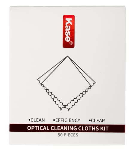 Kase 50 Pack Optical Microfiber Lens Cleaning Cloth Individually Vacuum Sealed 10cm x 10cm