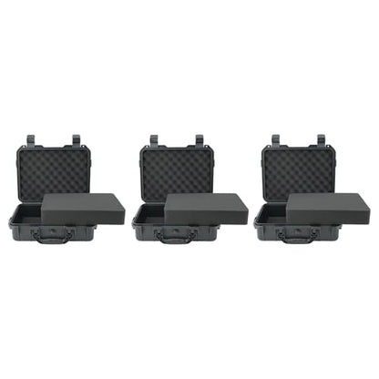 NineLeaf 14.3 x 11.4 x 4.5 Inch Waterproof Hard Case with DIY Customizable Foam Insert, Portable Protective Case for Cameras, Drones, Tools, Test Instruments, and Valuables,3PK