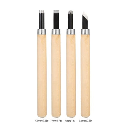 4-Piece Wood Carving Knife Set for Rubber Stamp Engraving #1 - size: #4