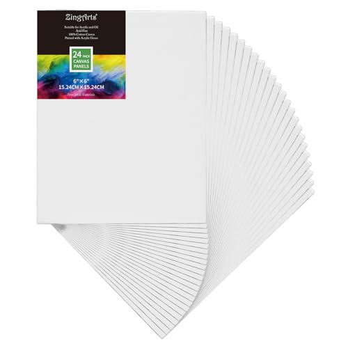 Canvases for Painting 6X6IN 24PCS - size: 6X6IN 24PCS