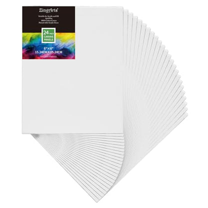 Canvases for Painting 6X6IN 24PCS - size: 6X6IN 24PCS