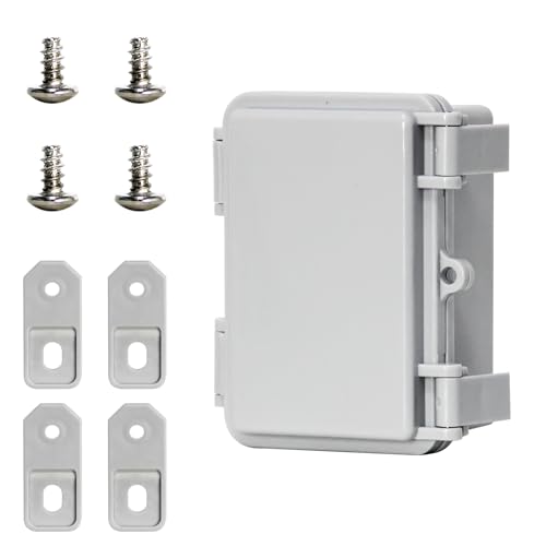 Outdoor Waterproof Electrical Box - Heavy Duty ABS Waterproof Junction Box,Universal DIY Project Case for Outdoor Indoor Use Wall Brackets Gray Cover(4.4"x3"x2.2") - color: Grey Cover, size: 4.4"x3"x2.2"