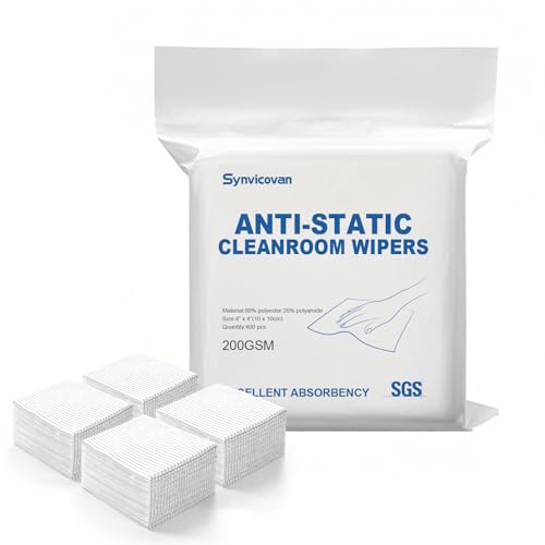 Anti-Static Microfiber cloths 4"x4"(400 Pcs,200GSM) - size: 4"x4" (Pack of 400)