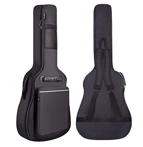 GIGKOUKI 40/41" Acoustic Guitar Case,600D Oxford Fabric 0.35" Thick Padding - size: Acoustic Bag