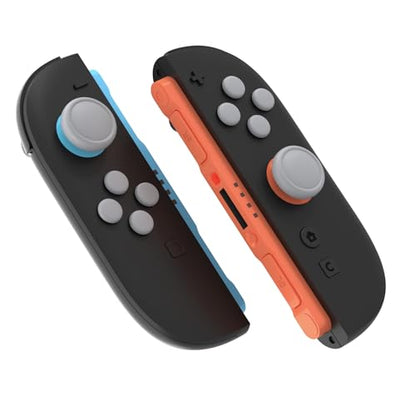 PlayVital Button Caps + Thumb Grip Set for Nintendo Switch 2, 2 Silicone Colorful ABXY Directional Button Covers & 2 Joystick Caps for Joycon - New Hope Gray - color: New Hope Gray