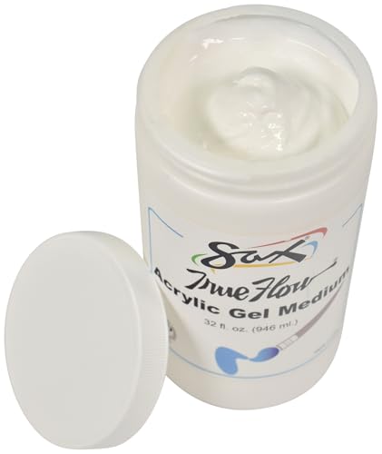 Sax - 442142 True Flow Acrylic Gel Medium - 1 Quart Dries to a Clear High Gloss, 32 Fl Oz (Pack of 1)