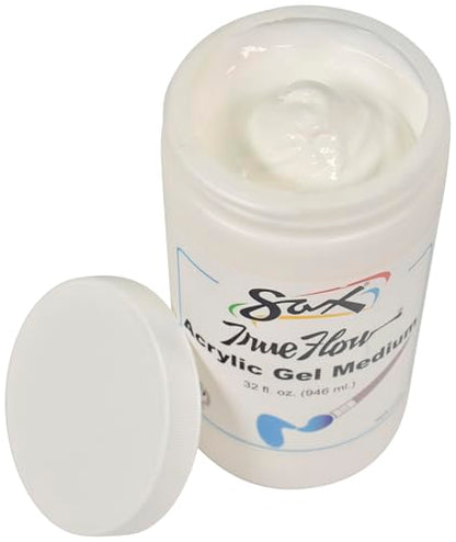Sax - 442142 True Flow Acrylic Gel Medium - 1 Quart Dries to a Clear High Gloss, 32 Fl Oz (Pack of 1)
