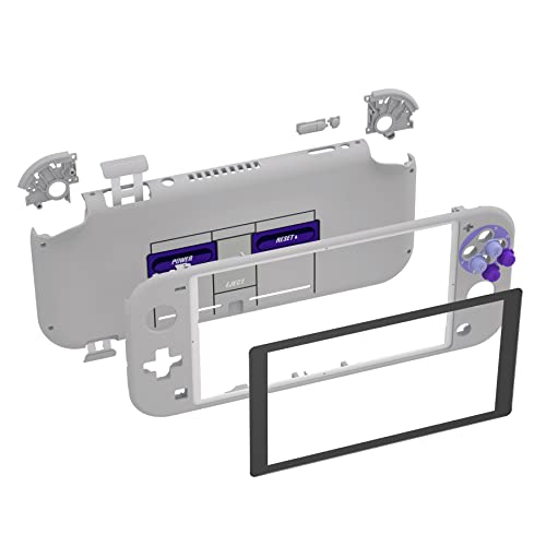 eXtremeRate Classic SNES Style DIY Replacement Shell for Nintendo Switch Lite, NSL Handheld Controller Housing w/Screen Protector, Custom Case Cover for Nintendo Switch Lite - color: Classic SNES