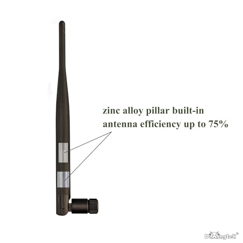 WiFi 6E Tri-Band 2.4GHz 5GHz 6GHz SMA Male Antenna, Compatible with WiFi Router Motherboard Camera PCI-E Network Card USB Adapter Security Camera Video 2-Pack 19.5cm Peak WiFi Antennas