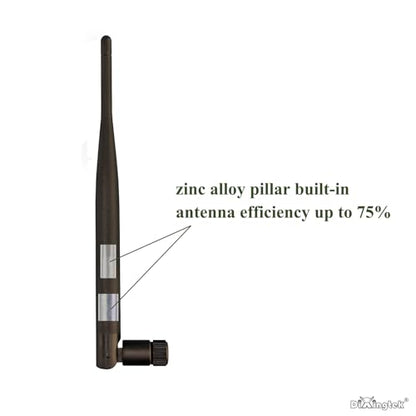 WiFi 6E Tri-Band 2.4GHz 5GHz 6GHz SMA Male Antenna, Compatible with WiFi Router Motherboard Camera PCI-E Network Card USB Adapter Security Camera Video 2-Pack 19.5cm Peak WiFi Antennas