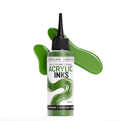 Kamenskaya Acrylic Inks, 'Moss' Acrylic Ink, 3.38 Fl Oz (100 ml) - color: Moss