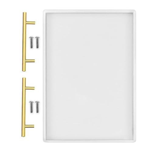 RESINWORLD Large Deep Flat Tray Mold with Handles, Rectangle Silicone Mold for Resin Casting - size: 12" x 8" x 0.5"