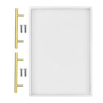 RESINWORLD Large Deep Flat Tray Mold with Handles, Rectangle Silicone Mold for Resin Casting - size: 12" x 8" x 0.5"