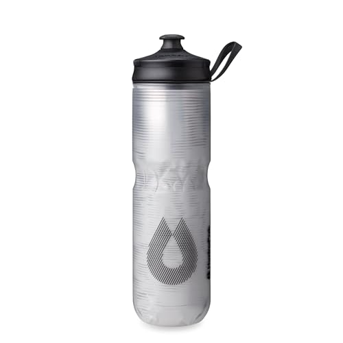 HydraPak Polar Sport Insulated Water Bottle (24oz, Pulse White) - color: Pulse White, style: 24oz/700ml