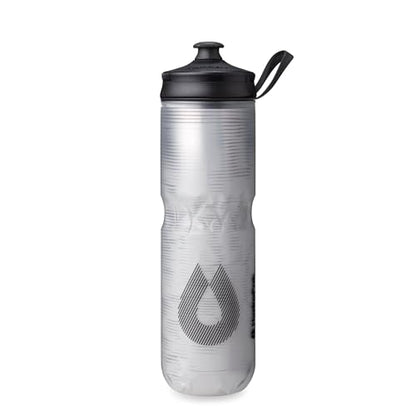 HydraPak Polar Sport Insulated Water Bottle (24oz, Pulse White) - color: Pulse White, style: 24oz/700ml