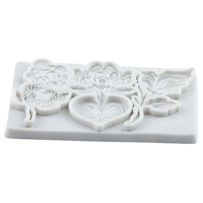 Flower Resin Silicone Mold Flower Heart Polymer Clay Molds - color: Style I