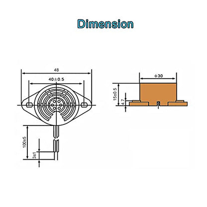 5PCS SFM-27 DC 3-24V Alarm Siren Electronic Piezo Active Buzzer, 95dB High Decibel Continuous Beep Speaker for Arduino
