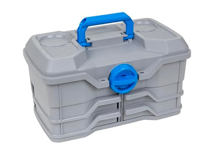 Flambeau Outdoors NextGen 4/0 Tackle Box, 4 Pivot Trays, 25-Piece Kit, Gray - size: Medium - With Tackle Kit - Light Gray