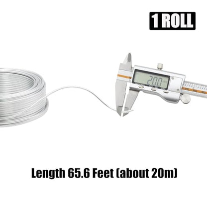 12 Gauge Aluminum Craft Wire, 65.6FT 2mm Silver Bendable Metal Wire - size: 12, style: Silver