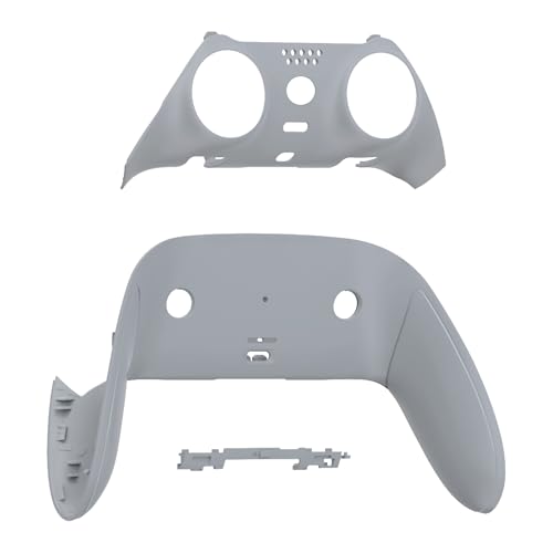 eXtremeRate Top Bottom Decorative Trim Shell Compatible with ps5 Edge Controller DIY Replacement Front Back Clip Shell, Custom New Hope Gray Plates Cover Compatible with ps5 Edge Controller - color: New Hope Gray