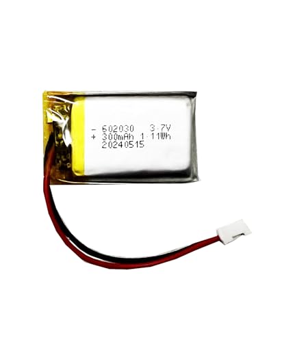 602030 Lithium ion Polymer Rechargeable Battery with 2 Wires JST Connector(300mah/3.7v)