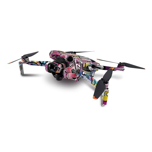MightySkins Skin Compatible with DJI Mini 4 Pro - Funky Graffiti | Protective, Durable, and Unique Vinyl Decal wrap Cover | Easy to Apply, Remove, and Change Styles
