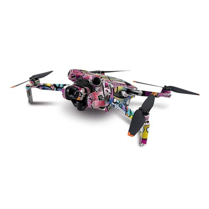 MightySkins Skin Compatible with DJI Mini 4 Pro - Funky Graffiti | Protective, Durable, and Unique Vinyl Decal wrap Cover | Easy to Apply, Remove, and Change Styles