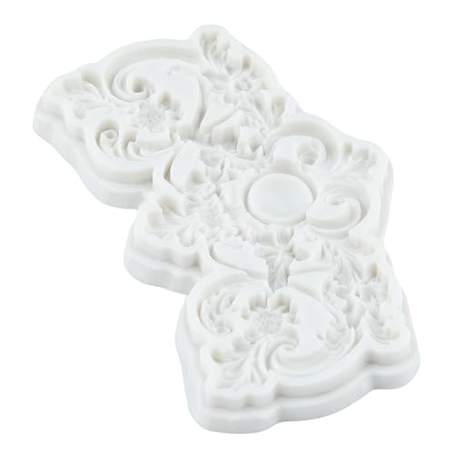 Baroque Scroll Lace Silicone Mold Flower Lace Polymer Clay Molds - color: Style O