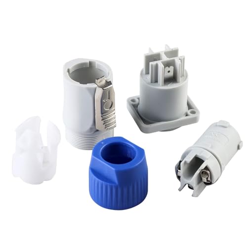 Powercon Connector Input/Output Set - Suitable for NAC3FCA Female Jack AC to Male Powercon Plug - color: 1 Set Blue+1 Set White