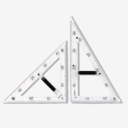 Magnetic Geometry Tool, Protractor, Triangle Rulers Easy Attachment Blackboard Measurement Kit, Teacher Board Protractor Multi-Purpose Kit Large (Transparent-2pc) - style: Transparent-2pc