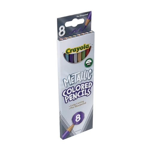 Crayola 68-3708 Metallic Colored Pencils 8 Pack