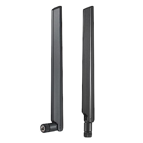 WiFi 6 6E Tri-Band 2.4GHz + 5 GHz + 6GHz 9dBi Omnidirectional Antenna for PC Desktop Computer PCI-E WiFi 6E Network Card Adapter Bluetooth Card Wireless Router（Pack of 2
