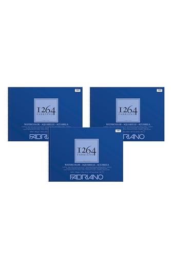 Fabriano 1264 Watercolor Pad, 18" x 24", Spiral Bound, 140 lb., 3-Pack - size: 18" x 24", 3-Pack