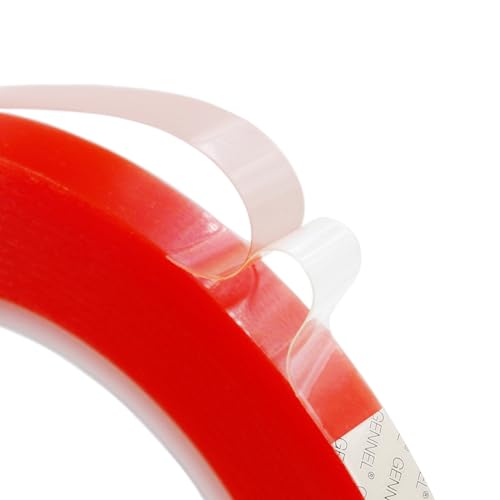 8mm x 25M (0.32" x 82ft) Clear Double Sided Strong Adhesive Tape - size: 8mm