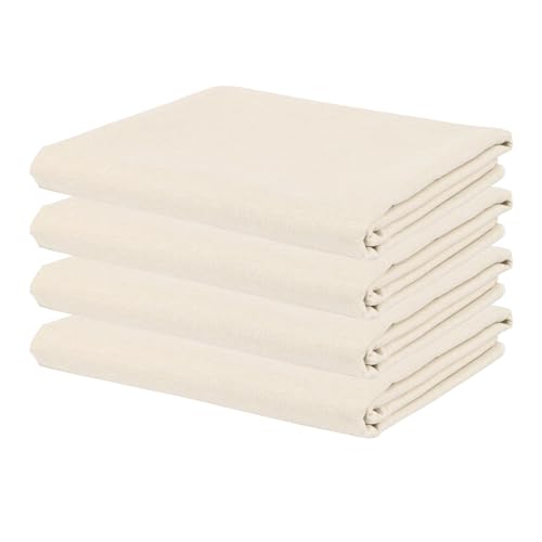 4 Pack Flaxen Waterproof Polyester Drop Cloths, 6 x 9 FT - color: Flaxen, size: 6 x 9 ft