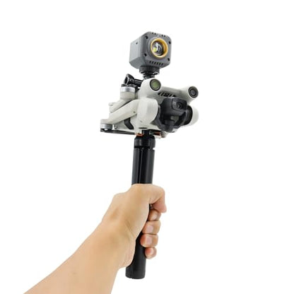 Camera Adapter Mount for DJI Mini 3/4 Pro/Mini 3 Drone Carry Bracket Top Extension Camera 1/4 Screw Adapter Bracket Mount Compatible for Insta360 Action Camera/LED Flight Light - color: Top Extension
