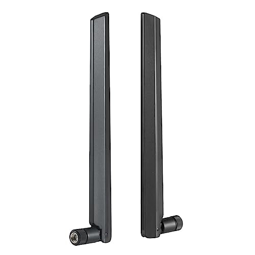 WiFi 6 6E Tri-Band 2.4GHz + 5 GHz + 6GHz 9dBi Omnidirectional Antenna for PC Desktop Computer PCI-E WiFi 6E Network Card Adapter Bluetooth Card Wireless Router（Pack of 2