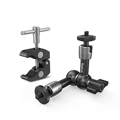 SMALLRIG Super Clamp w/ 1/4" and 3/8" Thread and 5.8 Inches Magic Arm - size: 5.8''+arm only
